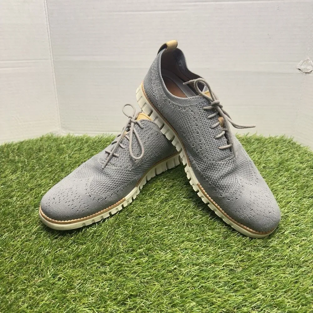 Cole Haan ZerøGrand StitchLite Gray Wingtip Oxford Shoes Size Mens 11.5 C24944